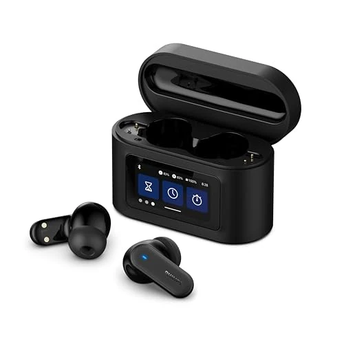 Oferta limitada: Philips TAT6100BK - Auriculares inalámbricos con Funda de Carga Inteligente, cancelación de Ruido, 4 micrófonos, Graves dinámicos, Tiempo de reproducción de 28 Horas, Bluetooth 5.4, IPX5, Controles de 57.69 € a 54.08 € (ahorro 6%)