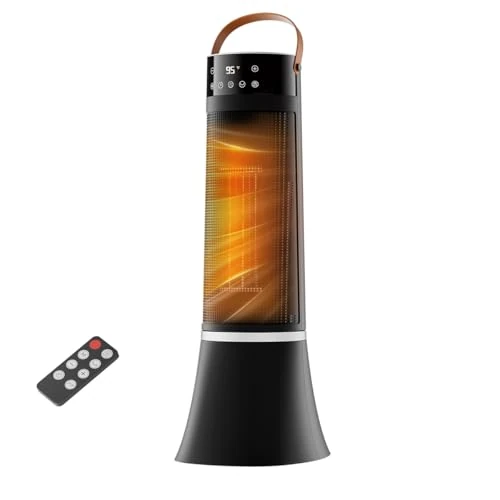 Offerta a tempo: Stufetta Elettrica Basso Consumo, 2000W PTC Termoventilatore, 75° Oscillazione, 3 Modalità, Telecomando, Protezione da Surriscaldamento e Ribaltamento, timer 12 ore, Stufa Elettrica - 41% da 99.99 € a 59.49 €