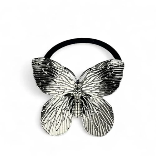 Offre limitée : Bottega della Principessa - Élastique Cheveux Bijou en Métal – Plaque Dorée ou Argentée – Accessoire Chic pour Queue de Cheval ou Chignon (Argenté 19) de 5.99 € à 5.99 € (0.00% de remise)