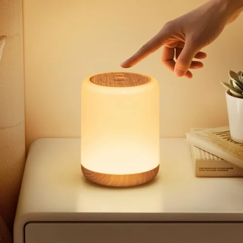 Limitiertes Angebot: CAKLIK Nachttischlampe Touch Dimmbar, LED Nachtlicht Kinder mit 256 RGB Farben & 3 Modi & Timing, 2000mAh USB Aufladbar Stilllicht Dimmbar Nachtlampe für Schlafzimmer Kinderzimmer von 17.99 EUR auf 13.99 EUR (Spare 22%)