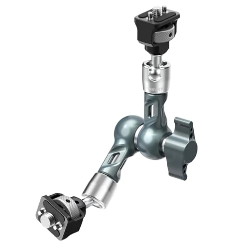 Offerta a tempo: NEEWER Magic Arm Articolato 18cm, Supporto Monitor Fotocamera con Teste Sfera Perni Antitorsione Viti 1/4" 3/8" per DSLR Action Cam Webcam Luce Video, Compatibile con SmallRig Cage Rig, Max 3kg, UA082 - 32% da 36.99 € a 25.09 €