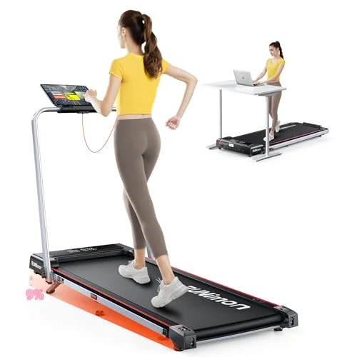 Offerta a tempo: Tapis Roulant Elettrico Piehevole 12 km/h, RUNIMON 6 IN 1 Tapis Roulant Salvaspazio, Tapirulan con Inclinazione 9%, 2.5HP, App, Telecomando e Doppio Display LED - 33% da 299.99 € a 199.99 €