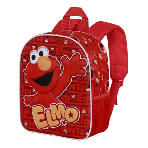 Zeitlich begrenztes Angebot: Karactermania Sesamstraße Elmo Happy-Elite 3D Rucksack, Rot, 25 x 30 cm, Kapazität 7 L von 22.35 € auf 9.95 € (55% Rabatt)