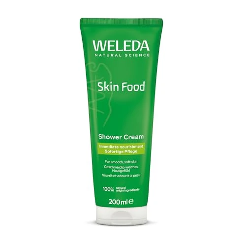 WELEDA Bio Skin Food Shower Cream – delikatny, naturalny kosmetyk, żel pod prysznic z nawilżeniem dla delikatnej, głęboko zadbanej skóry (1 x 200 ml)