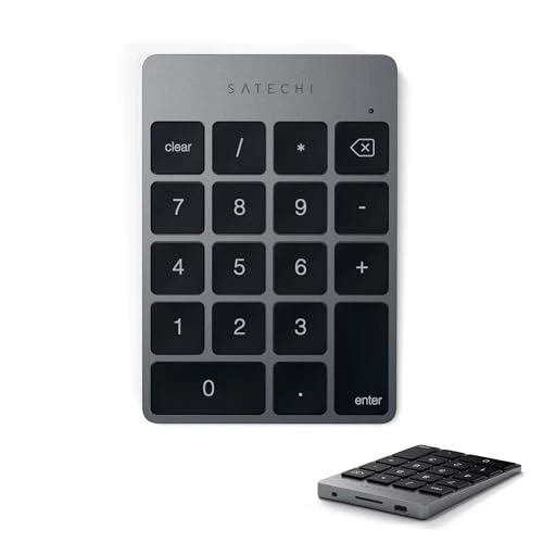 Beperkte aanbieding: SATECHI 18-Toetsen Draadloos Numeriek Toetsenblok van Aluminium, Oplaadbaar USB-C-Toetsenblok voor MacBook Air & Pro, iMac, Chromebook, ThinkPad, Windows, Laptops en meer - Space Gray van 39.99 EUR naar 31.99 EUR (besparing 20%)