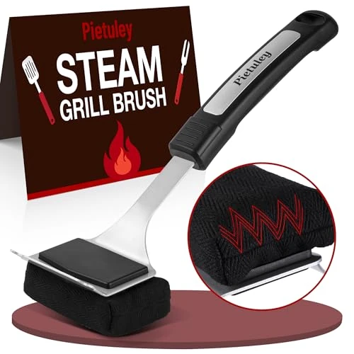 Oferta limitowana: Pietuley Bez Włosia Szczotka do Czyszczenia Grilla, Wymienne Głowice Szczotka do Czyszczenia ze Skrobakiem, Rusztów Żeliwnych, Rusztów ze Stali Szlachetnej, Bezpieczne i Narzędzia do Grilla do Węgla z 128.99 zł na 128.99 zł (oszczędź 0.