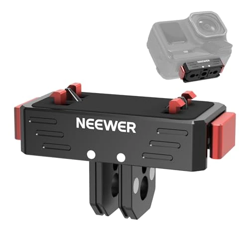 Offerta a tempo: NEEWER Supporto Sgancio Rapido Compatibile con Insta360 AcePro AcePro 2, Adattatore Fotocamera Magnetico a Scatto con Filetto 1/4", Attacco a 2 Punte Compatibile con GoPro Action Cam Accessori, GP-87 - 0.00% da 25.99 € a 25.99 €