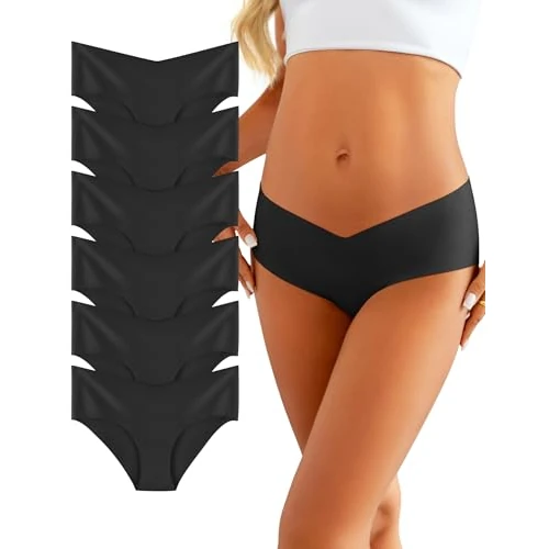 Memouniva Unterhosen Damen, Seamless Slips, Nahtlose Unterwäsche für Frauen, Weich und Bequem, 6er Pack