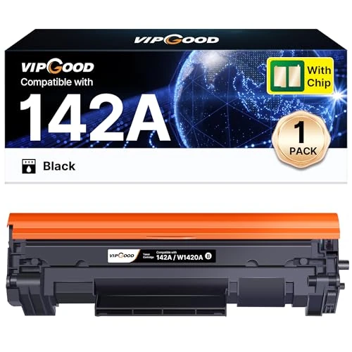 VIPGOOD 142A W1420A Toner avec Puce Compatible pour 142A W1420A 142X W1420X pour LaserJet Pro M110w M110 MFP M140w M140 M139w M139 (1 Noir)