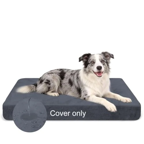 Limited-time offer: DUJUIKE 100% Waterproof Dog Bedspread, Velvet Dog Bed Cover, Soft Plush Bedspread, Washable and Removable Pet Bedspread,With Elastic (Dark Gray,XL) from 25.64 £ to 25.64 £ (save 0.00%)