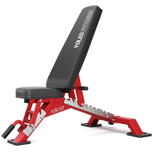 Zeitlich begrenztes Angebot: YOLEO Hantelbank Verstellbar bis 1050KG, ASTM-zertifizierte Fitnessbank für Home Gym, Schrägbank, Flachbank und Negativbank für Bankdrücken, 90% Vormontiert von 219.99 € auf 170.98 € (22% Rabatt)