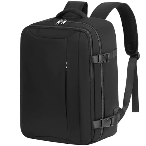 Plecak Ryanair 40 x 20 x 25 Plecak podróżny dla Easyjet 45 x 36 x 20 Samolot Bagaż Ręczny Torba Kabinowa Torby Walizka Plecaki Casual, Czarny węgiel, 55x35x20cm