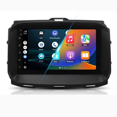 Autoradio 7 Pollici Uconnect per Alfa Romeo Giulietta (2015-2020) – Touchscreen con CarPlay, Android Auto, Navigatore GPS, Bluetooth, WiFi, Play Store, Mirror Link, USB Android 4GB RAM 64GB ROM