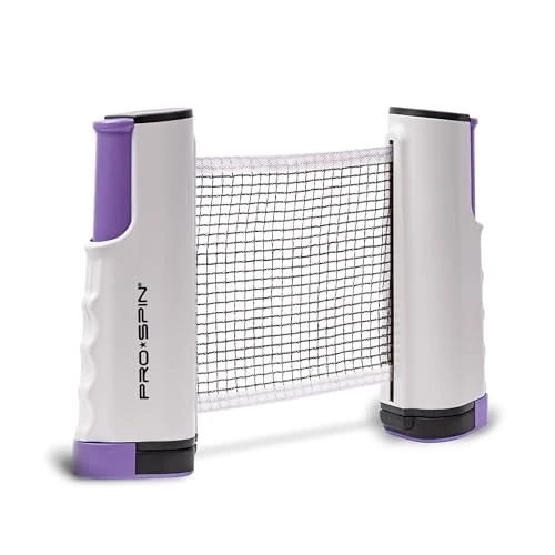 Limitiertes Angebot: PRO-SPIN Tischtennisnetz - Ausziehbares Tragbares Tischtennisnetz Für Jeden Tisch (verstellbare Länge) – Spielen Sie Ping Pong überall hin (Lila) von 19.99 EUR auf 16.99 EUR (Spare 15%)