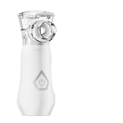 Aerosol Portatile Silenzioso, Macchina Aerosol, Ricaricabile Aerosol Portatile con 2 Maschere e Boccaglio, 2 Modalità Regolabili, Apparecchio Aerosol per Viaggi e Uso Domestico