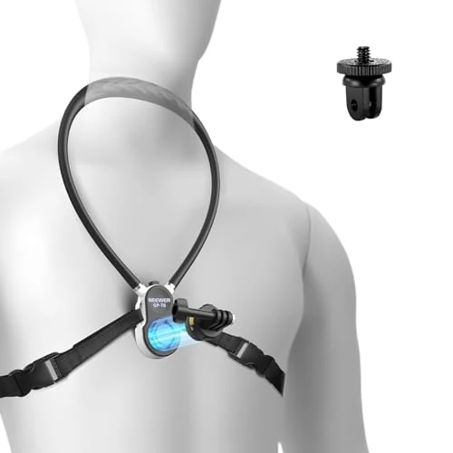 Limited-time offer: NEEWER GP-76 Magnetic Neck Mount Compatible with GoPro DJI Action Cameras, Quick Release Neck Holder with Air Cushion & Adjustable Chest Strap, Accessories Kit for POV Video Recording Vlogging from 29.99 £ to 29.99 £ (save 0.00%)