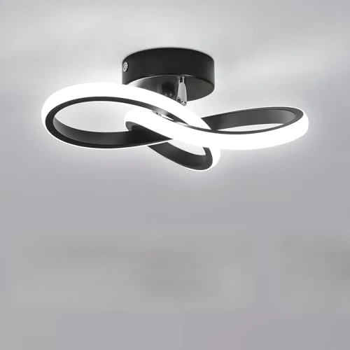 Offerta a tempo: Comely Lampada a soffitto LED accogliente nera 25x25cm 22W Dimmbar lampada a soffitto moderna in alluminio 3000K 4500K 6500K per dormitorio soggiorno cucina corridoio ﻿ ﻿ - 17% da 35.99 € a 29.93 €