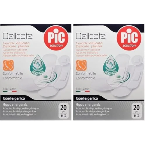 Offerta a tempo: Pic Solution Cerotto Antibatterico Delicate Mix 20P (Confezione da 2) - 70% da 11.40 € a 3.40 €