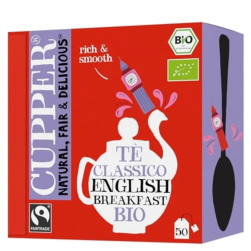Oferta limitada: CUPPER - Caja de 50 Bolsitas de Té Negro English Breakfast Ecológico de 7.49 € a 7.49 € (ahorro 0.00%)