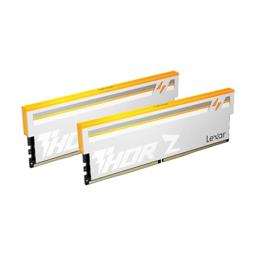 Limited-time offer: Lexar THOR Z Series RGB DDR5 RAM 32GB Kit (2x16GB) 6000 MHz, DRAM 288-Pin UDIMM Desktop, PC High-Performance Gaming Computer Memory for Intel XMP 3.0/AMD EXPO, PMIC/On-die ECC/1.35V Silver from 364.51 £ to 364.51 £ (save 0.00%)