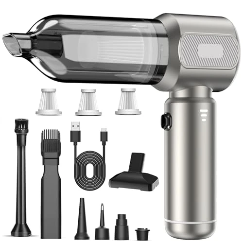 Offerta a tempo: mtchavno Aspirabriciole Senza Fili, 21000Pa Aspirapolvere per Auto Potente, Aspiratore e Soffiatore con Motore Brushless, 4 in 1, 3 Velocità, Aspirapolvere Portatile per Auto Ufficio Casa - 37% da 37.99 € a 24.00 €