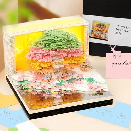 Oferta ograniczona: 2026 Kalendarz biurkowy 3D Notatnik z oświetleniem LED, drzewo 3D kalendarz tygodniowy 2026 sztuka czasowa kalendarze zrób to sam papier sztuka rzeźba prezent na Boże Narodzenie Nowy Rok z 21.99 EUR na 15.39 EUR (znizka 30%)