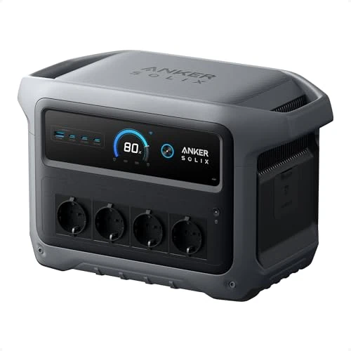 Offerta a tempo: Anker SOLIX C1000 Gen 2 stazione di energia portatile, generatore solare da 2000W (picco 3000W), ricarica completa in 49 minuti, batteria LiFePO4 da 1024Wh per backup domestico, interruzioni di corren - 45% da 999.00 € a 549.99 €