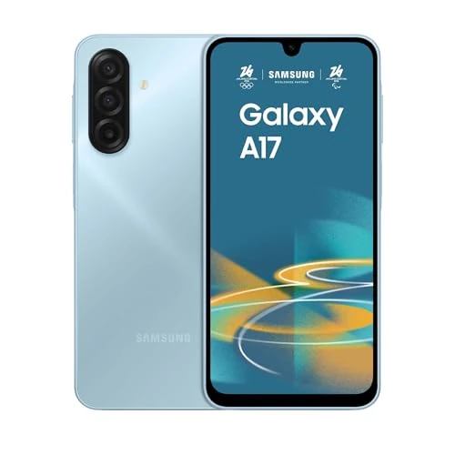 Samsung Galaxy A17, 3 anni di Garanzia del produttore, Android 15, Display Super AMOLED 6.7", 8GB RAM, 256GB, Batteria 5.000 mAh, Resistenza IP54, Memoria espandibile, Light Blue [Versione Italiana]