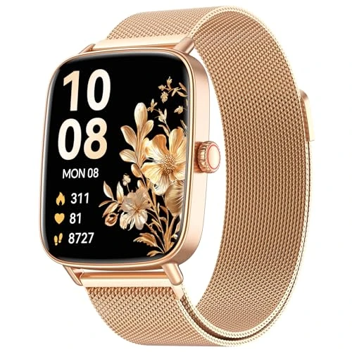 Smartwatch voor dames en heren, 4,6 cm (1,85 inch) damessmartwatch voor iOS/Samsung/Android, 120+ sportmodi, activiteitsarmband met hartslagmeter, slaapmonitor, stappenteller