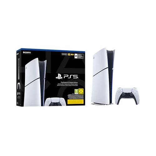Offre limitée : Playstation Sony, 5 Édition Numérique, PS5 avec 1 Manette Sans Fil DualSense, Couleur : Blanche de 499.99 EUR à 349.00 EUR (remise 30%)