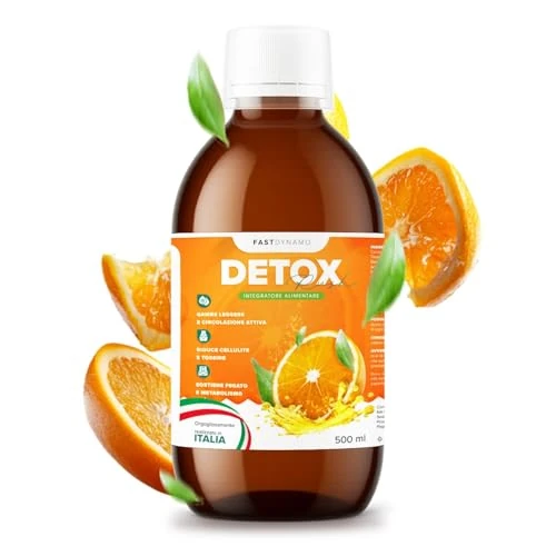 Vidange forte Minceur Femme Brûle Graisses Puissantes Rapides Anti-cellulite Jambes Detox Purification Foie et Intestin Ventre Plat et Poids Forme Goût Orange 500 ml Made In Italy Fast Dynamo