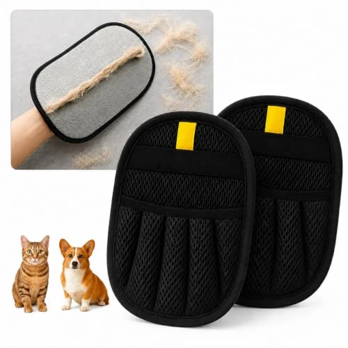 Offre limitée : ZenithyrEn Gant Anti Poils Animaux (Lot de 2), Gant Électrostatique pour Canapé, Tapis et Panier Chien Chat, Réutilisable et Lavable de 14.99 € à 14.99 € (0.00% de remise)
