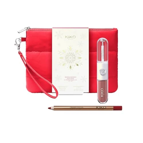 Offerta a tempo: KIKO Milano Snow-Kissed Holiday My Perfect Combo Lips Gift Set-01, Gift Set Makeup Labbra: Unlimited Double Touch E Matita Labbra - 50% da 18.99 € a 9.50 €