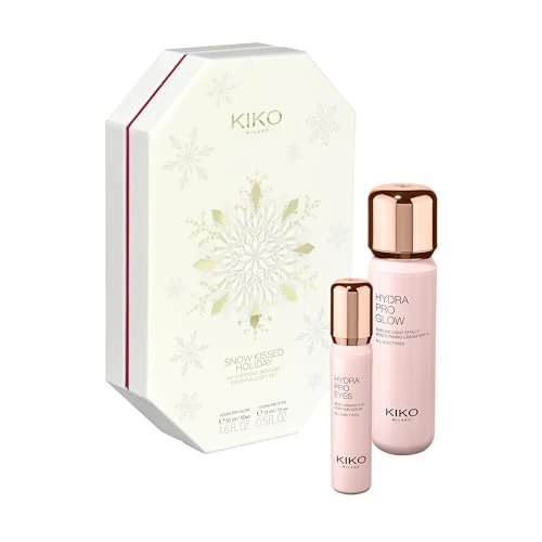 KIKO Milano Snow-Kissed Holiday My Everyday Skincare Essentials Gift Set, Zestaw Upominkowy Do Pielęgnacji Skóry: Nawilżający Krem Do Twarzy Z Efektem Rozświetlenia I Serum Pod Oczy
