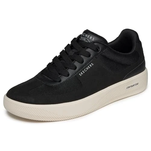 Limited-time offer: Skechers Men's Court Break Comodo Comfort, Black/White, 9 UK | Casual, Arch Fit, Contour Foam, Machine Washable, Vegan, APMA Accepted from 69.00 £ to 54.99 £ (save 20%)