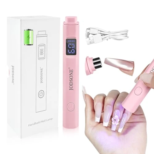 Oferta limitada: JODSONE Secador de uñas pequeño U V de mano con imán y pantalla LCD, recargable, portátil, mini secador de uñas para el hogar, bricolaje, manicura rosa de 19.99 € a 19.99 € (ahorro 0.00%)