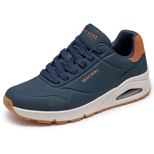 Zeitlich begrenztes Angebot: Skechers Herren Arch Fit Court Break Comodo Comfort Turnschuhe, Navy Microfiber/Duraleather, 42 EU von 74.95 € auf 56.84 € (24% Rabatt)