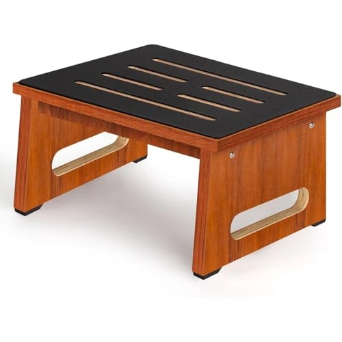 Oferta limitada: Taburete de madera para adultos, escalón de noche para camas altas con almohadilla de goma antideslizante, capacidad de 450 libras, taburete para baño, dormitorio, jardín, cocina (nogal, 22 cm) de 46.91 € a 46.91 € (ahorro 0.00%)
