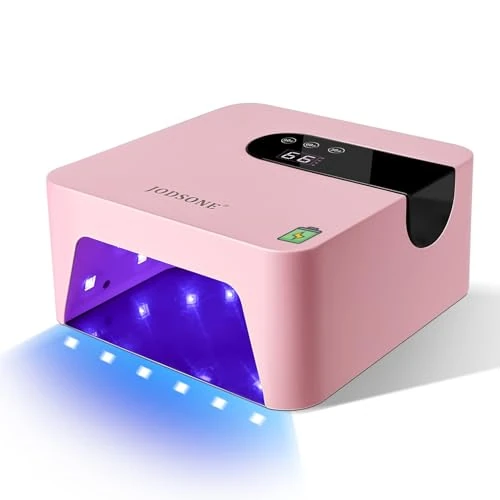 Offerta a tempo: JODSONE Lampada Unghie LED UV, U V Mini lampada per unghie ricaricabile portatile con 3 timer e schermo LCD per Nail Dryer Gel Rosa - 60% da 24.99 € a 9.99 €