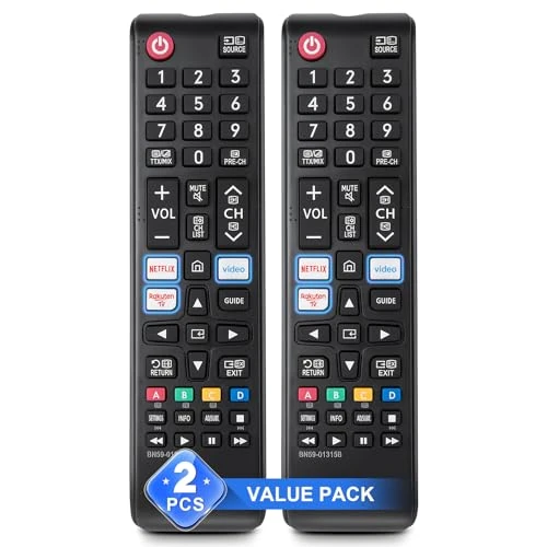 Offerta a tempo: Telecomando Universale di Ricambio per Samsung Smart TV (confezione da 2) - 19% da 13.99 € a 11.36 €