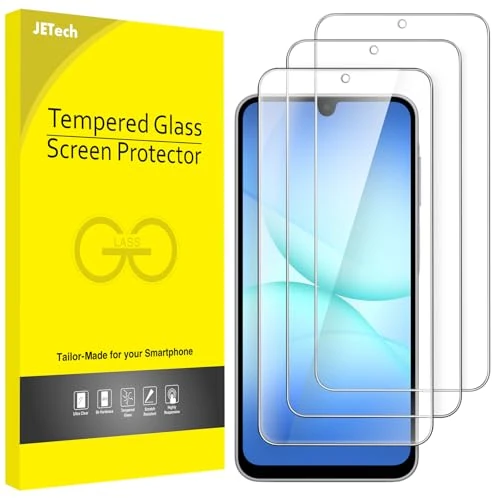Zeitlich begrenztes Angebot: JETech Schutzfolie für Samsung Galaxy A17, 3 Stück | HD Klar, Face ID Kompatibel, Kratzfestes Gehärtetes Glas, Einfache Installation von 8.98 € auf 8.98 € (0.00% Rabatt)