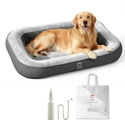 Oferta limitada: QPAU Cama Inflable para Perros Laterales, Lavable para Exteriores, Ideal para Viajes, Camping y hogar, Cama portátil Impermeable con Bomba y Bolsa de 22.99 EUR a 22.99 EUR (ahorro 0%)