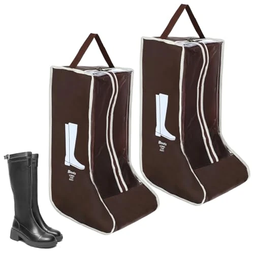 Offerta a tempo: 2 borse per stivali da cowboy, portatile, per stivali da viaggio, antipolvere, organizer per stivali alti - 39% da 7.69 € a 4.68 €