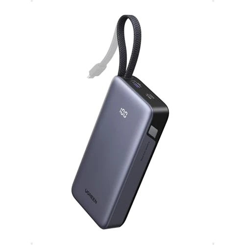 Offerta a tempo: UGREEN Nexode 55W Power Bank 20000mAh CCC Ricarica Rapida Caricatore Portatile PC Cavo USB C Integrato PD 45W LED Compatibile con Xiaomi Note 15 14 13 Poco M8 M7 iPhone 17 16 Galaxy S26 S25 MacBook - 32% da 45.99 € a 31.12 €