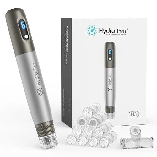 Dr.Pen H3 Hydra Pen Microneedling Pen: Professional Automatic Serum Micro Needles with 12 Replacement Cartridges Gold
