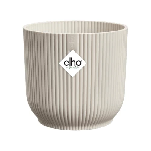 Offerta a tempo: Elho Vibes Fold Round 16-100% Plastica Riciclata - Vaso per Piante da Interno - Ø 16.1 x H 14.8 cm - Bianco/Linen White - 13% da 7.99 € a 6.99 €