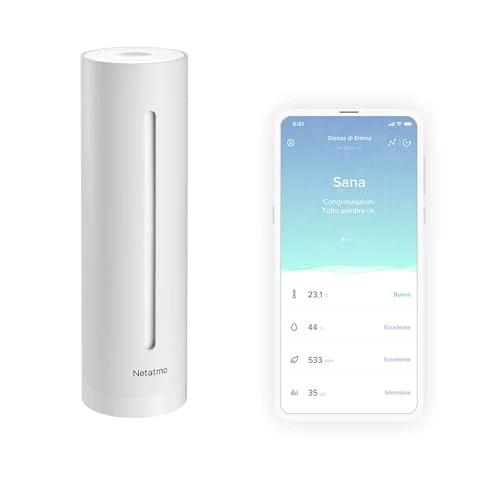 Offre limitée : Netatmo Capteur Qualité Air Intérieur Intelligent, Détecteur CO2, Température, Humidité, Bruit - Contrôle Maison, Environnement Sain, Alertes Automatiques - Blanc - Edition Limitée - NHC-W-EC de 90.99 € à 79.99 € (12% de remise)