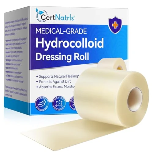 Hydrocolloid Roll - 5 cm * 5 m Tagliabile A Misura, Cerotti Idrocolloidali Extra Large Autoadesivo, Ultra Assorbenti, Impermeabili, Essenziali Per La Casa
