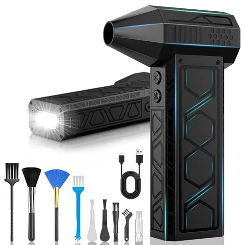 Beperkte aanbieding: Elektrische luchtstofdoek met zaklamp, 180000 RPM persluchtstofdoek Turbo Fan (10000mAh), multifunctionele straalventilator, elektrische luchtblazer met hulpverlichting, hoge snelheid luchtblazer met van 39.99 EUR naar 39.99 EUR (besparing 0%)