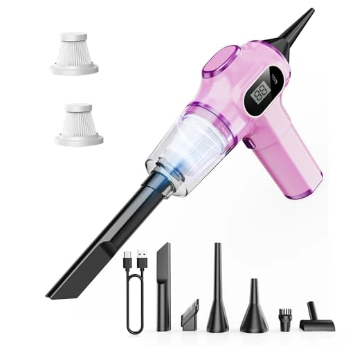 Offerta a tempo: BELIBUY Aspirapolvere portatile senza fili per auto, friendly per le donne – Potente aspirazione da 15000 Pa, pulisce senza sforzo auto, casa e animali domestici - 33% da 29.99 € a 19.99 €